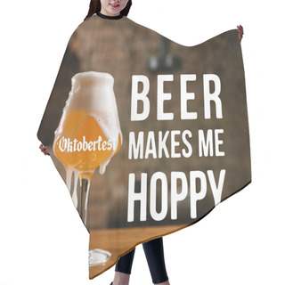 Personality  Close-up View Of Cold Beer With Foam In Glass On Wooden Table With 