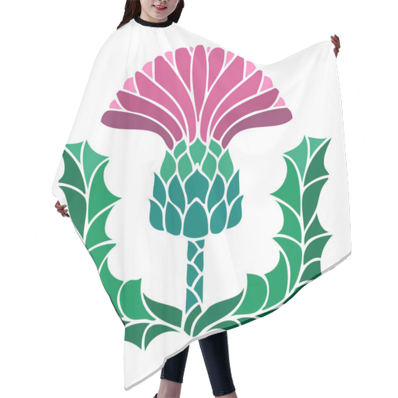 Personality  Thistle Flower Symbol Hair Cutting Cape