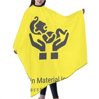 Personality  Baby Minimal Bright Yellow Material Icon Hair Cutting Cape