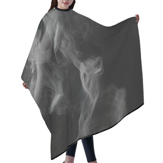 Personality  Smoky Grey Swirls On Black Background Hair Cutting Cape