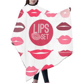 Personality  Lips Set. Design Element. Hair Cutting Cape