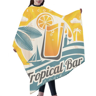 Personality  Retro Poster Template For Tropical Bar Hair Cutting Cape