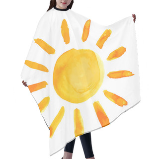 Personality  Sun Hand Paint Watercolor Brushed Background Hair Cutting Cape