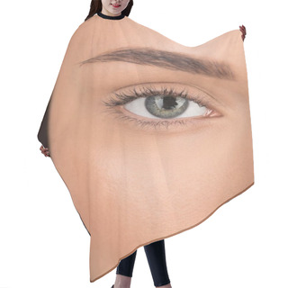 Personality  Woman With Beautiful Eye Hair Cutting Cape