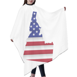 Personality  Idaho US State Flag Map Isolated On White. Vector Illustration. Hair Cutting Cape