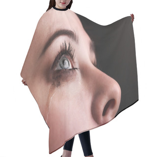Personality  Beauty Girl Cry Hair Cutting Cape
