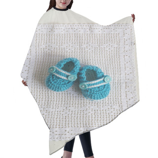 Personality  Crochet Baby Booties Hair Cutting Cape