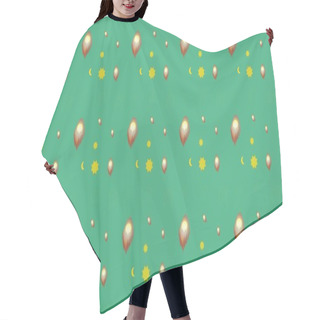 Personality  Colored Background With Different Accessories Hair Cutting Cape