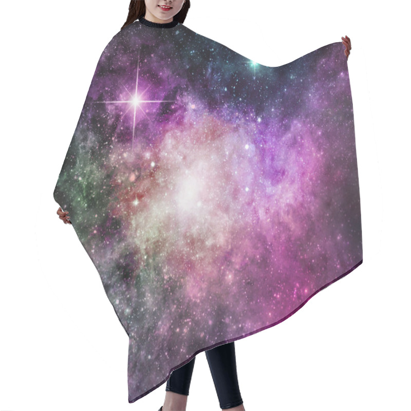 Personality  Purple Nebula Hair Cutting Cape