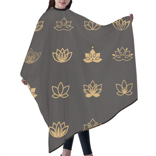 Personality  Lotus Symbol Icons Hair Cutting Cape