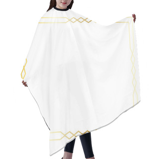 Personality  Gold Art Deco Square Frame Hair Cutting Cape