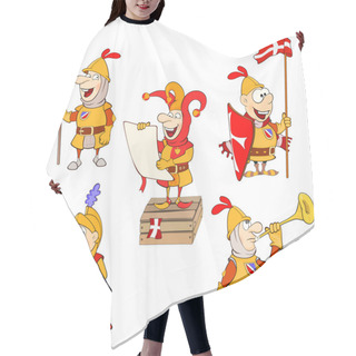 Personality  Set Of Cute Cartoon Knights Hair Cutting Cape