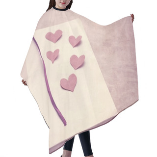 Personality  Paper Hearts On A Book Hair Cutting Cape