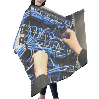Personality  Server Room With Equipments Hair Cutting Cape