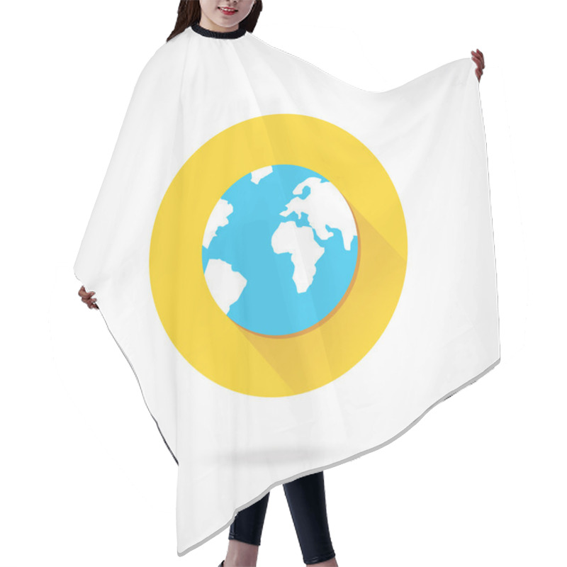 Personality  Vector Earth Icon hair cutting cape