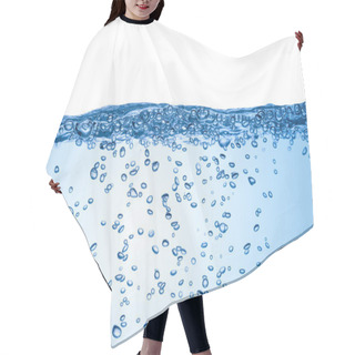 Personality  Splashing Water With Underwater Bubbles Isolated On White Background Hair Cutting Cape