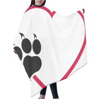 Personality  Cats Paw, Heart, Paw, Cat, Animal, Logo Hair Cutting Cape