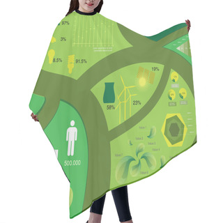 Personality  Vector Infographic Ecology Elements. Hair Cutting Cape