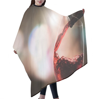 Personality  Red Wine Pouring In Glass Hair Cutting Cape