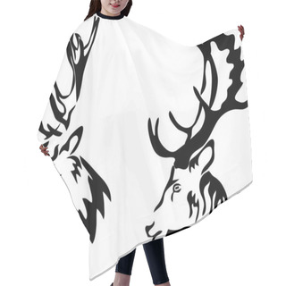 Personality  Head Of Deer - Vector Illustration Hair Cutting Cape