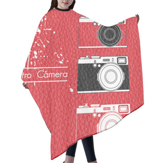 Personality  Old Retro Camera Set Hair Cutting Cape