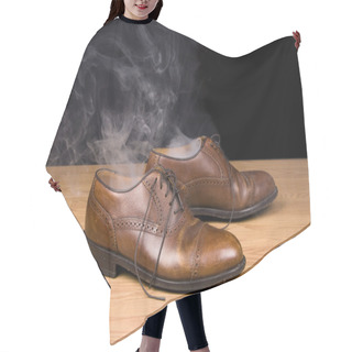 Personality  Smoking Dress Shoes Hair Cutting Cape
