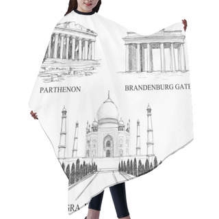 Personality  Iconic Buildings, Famous Travel Destinations Hair Cutting Cape