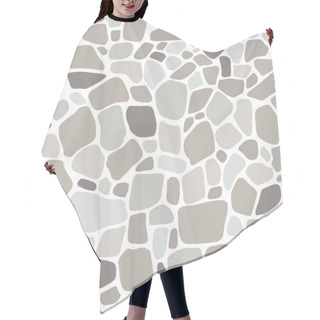 Personality  Seamless Pattern Gray Stone Floor Hair Cutting Cape