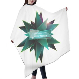 Personality  Abstract Explosion. Vector Polyhedron. Hair Cutting Cape