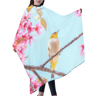 Personality  Bird On Cherry Blossom Hair Cutting Cape