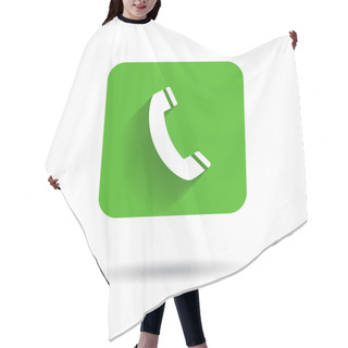 Personality  Phone Icon Symbol Flat Design Hair Cutting Cape