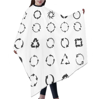 Personality  Circle Arrows, Refresh, Reload Icon Set Hair Cutting Cape