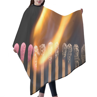 Personality  Burning Matches In A Line Hair Cutting Cape