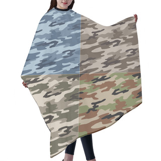 Personality  Seamless Camouflage Pattern Hair Cutting Cape