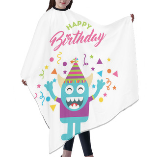 Personality  Monster Characters In Birthday Party Hair Cutting Cape
