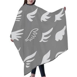 Personality  Wing Symbol Vector Design Set Hair Cutting Cape