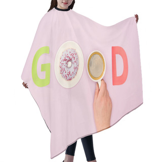 Personality  Good Word Made From Donuts  Hair Cutting Cape
