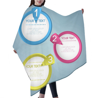 Personality  Your Text On The Three Circles Drawn Hair Cutting Cape