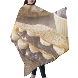 Personality  Crepes Filled With Banana And Chocolate Hazelnut Spread Hair Cutting Cape