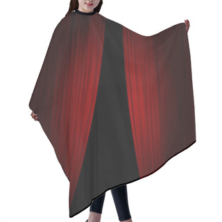 Personality  Red Theater Curtains Opened Hair Cutting Cape