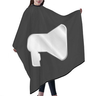 Personality  Amplification Tool Silhouette In Black Silver Plated Metallic Icon Hair Cutting Cape