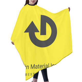 Personality  Arrow Circular Shape Minimal Bright Yellow Material Icon Hair Cutting Cape