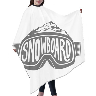 Personality  Handdrawn Vintage Snowboarding Quotes Hair Cutting Cape