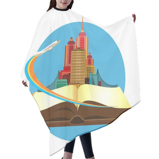 Personality  Book Travel City Hair Cutting Cape