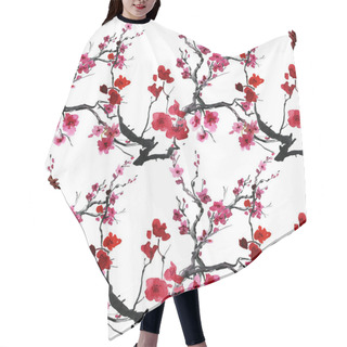 Personality  Watercolor Flowers Hair Cutting Cape