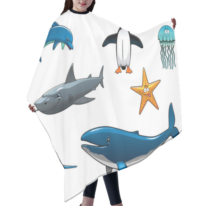 Personality  Marine Wildlife Colored Animal Characters Hair Cutting Cape