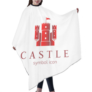 Personality  Abstract Castle Vector Logo Template Hair Cutting Cape