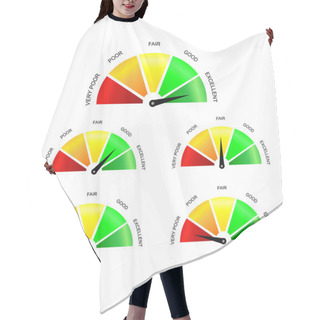 Personality  Satisfaction Meter (customer Rating Opinion Poll Quality Survey) Hair Cutting Cape