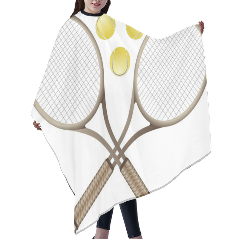 Personality  Tennis Symbol Hair Cutting Cape