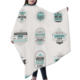 Personality  Motivational And Inspirational Quotes Set  Hair Cutting Cape